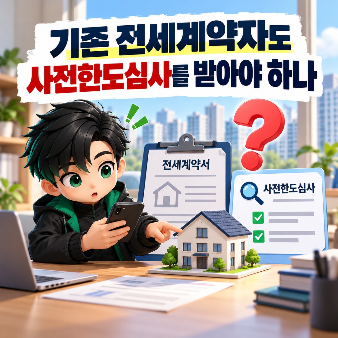 HUG jeonse deposit guarantee application process changes on October 30 — infographic explaining whether existing tenants must undergo preliminary assessment