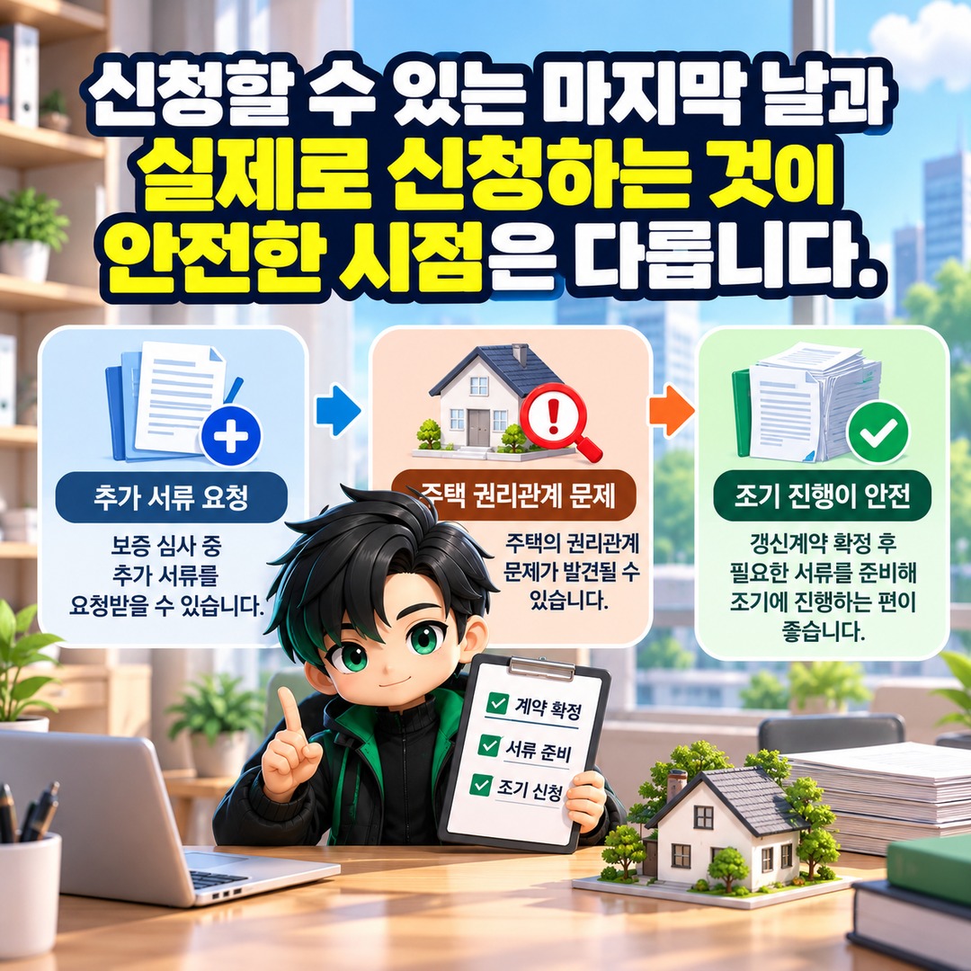 HUG Jeonse Deposit Guarantee Insurance Renewal Deadline: How Long Before or After Lease Expiration Can You Apply? - The final day on which an application is permitted is different