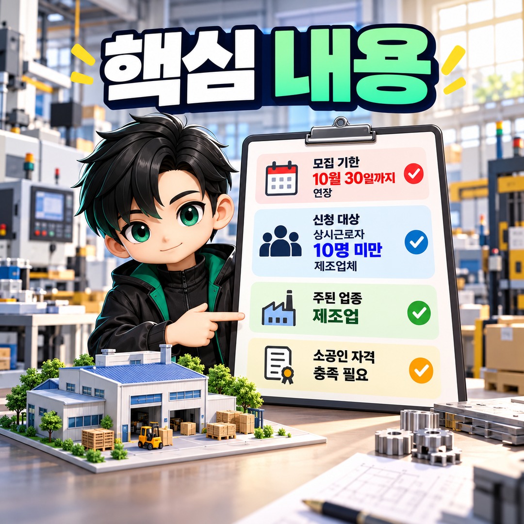 2026 Small Manufacturer Clean Manufacturing Environment Improvement Program 3rd Recruitment Round, eligibility for manufacturers with fewer than 10 employees, and extended October 