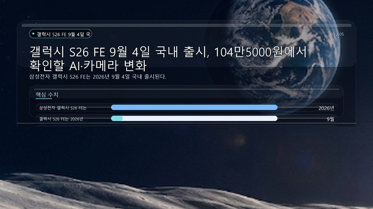 갤럭시 S26 FE 9월 4일 국내 출시, 104만5000원에서 확인할 AI·카메라 변화