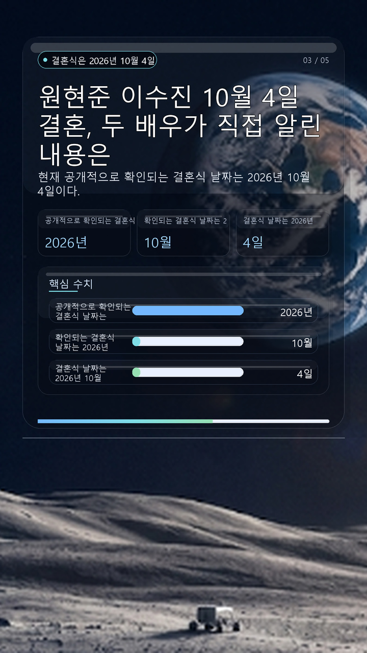 원현준 이수진 10월 4일 결혼, 두 배우가 직접 알린 내용은 - 결혼식은 2026년 10월 4일 핵심 내용을 정리한 정보형 이미지