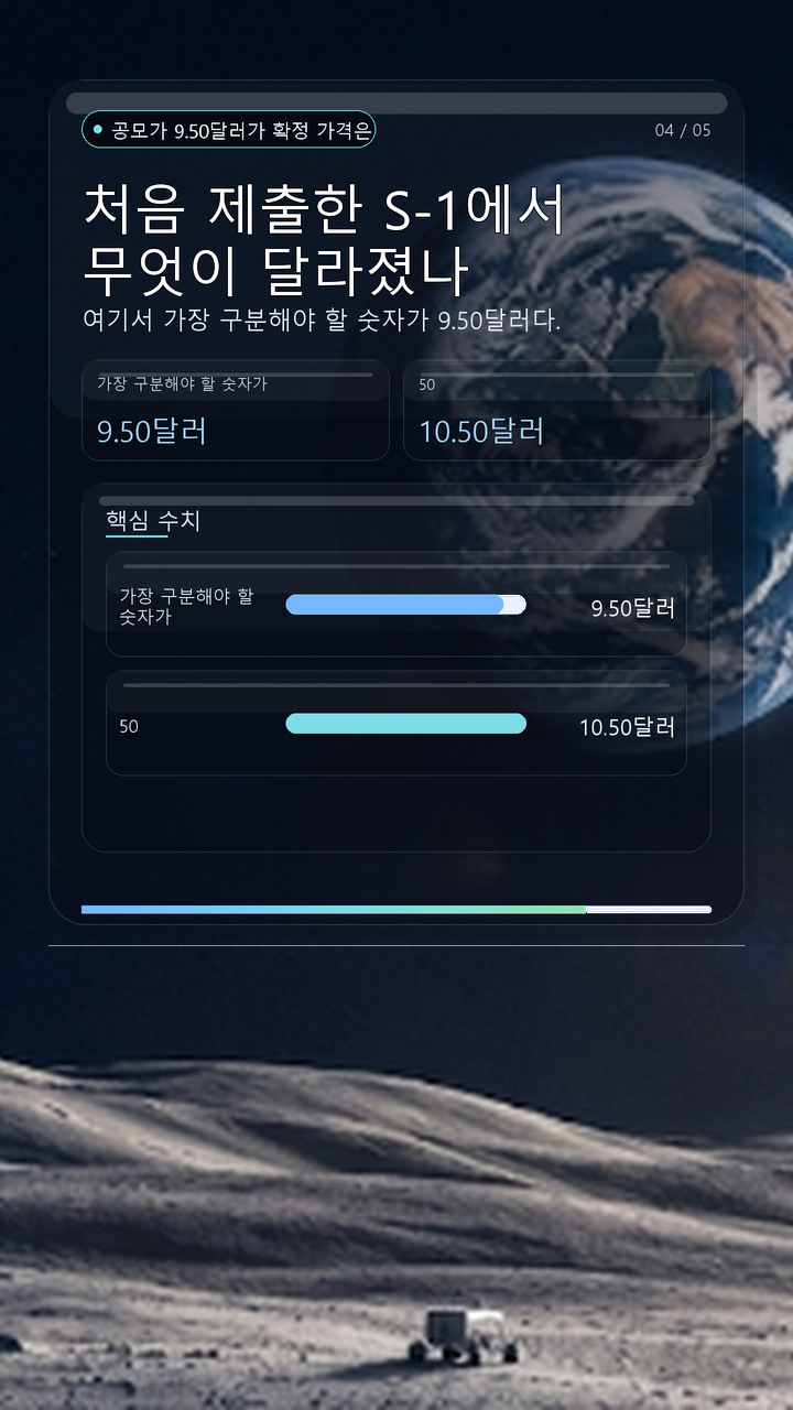 처음 제출한 S-1에서 무엇이 달라졌나 - 공모가 9.50달러가 확정 가격은 아니다 핵심 내용을 정리한 정보형 이미지