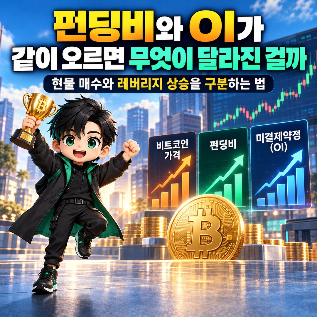 펀딩비와 OI가 같이 오르면 무엇이 달라진 걸까 핵심 내용 정보형 썸네일