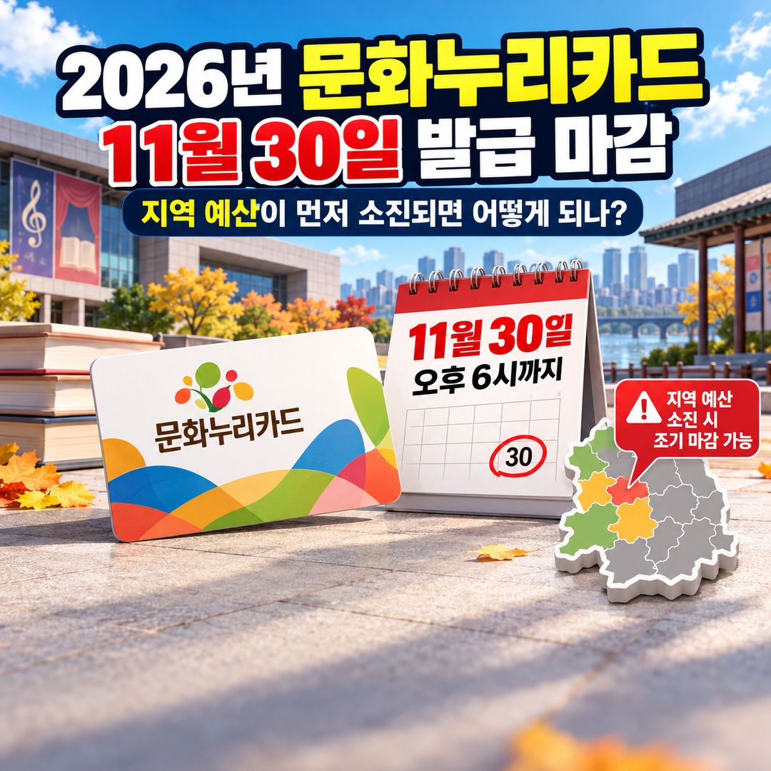 Informational thumbnail explaining the 2026 Culture Nuri Card application deadline on November 30 and what happens if local funding runs out early