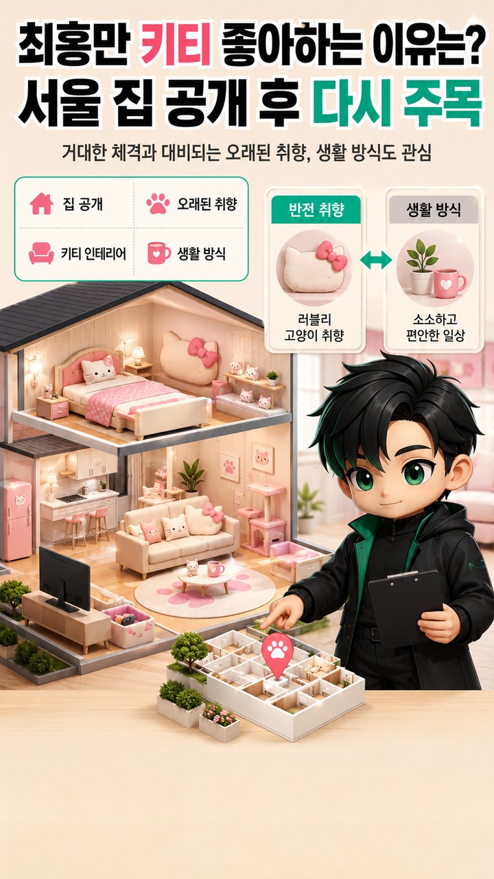 최홍만 키티 좋아하는 이유는? 서울 집 공개 후 다시 주목받은 반전 취향과 생활 방식