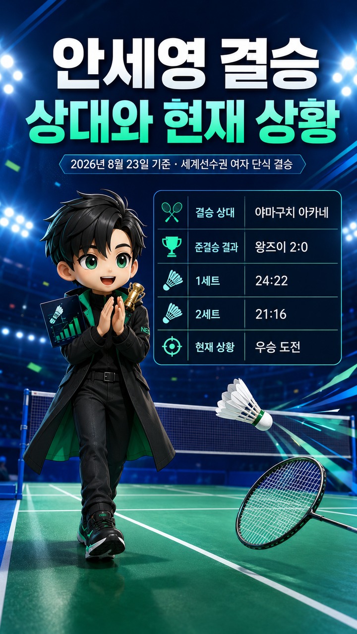 안세영 결승, 세계선수권 우승 도전 앞두고 확인할 경기 상대와 현재 상황