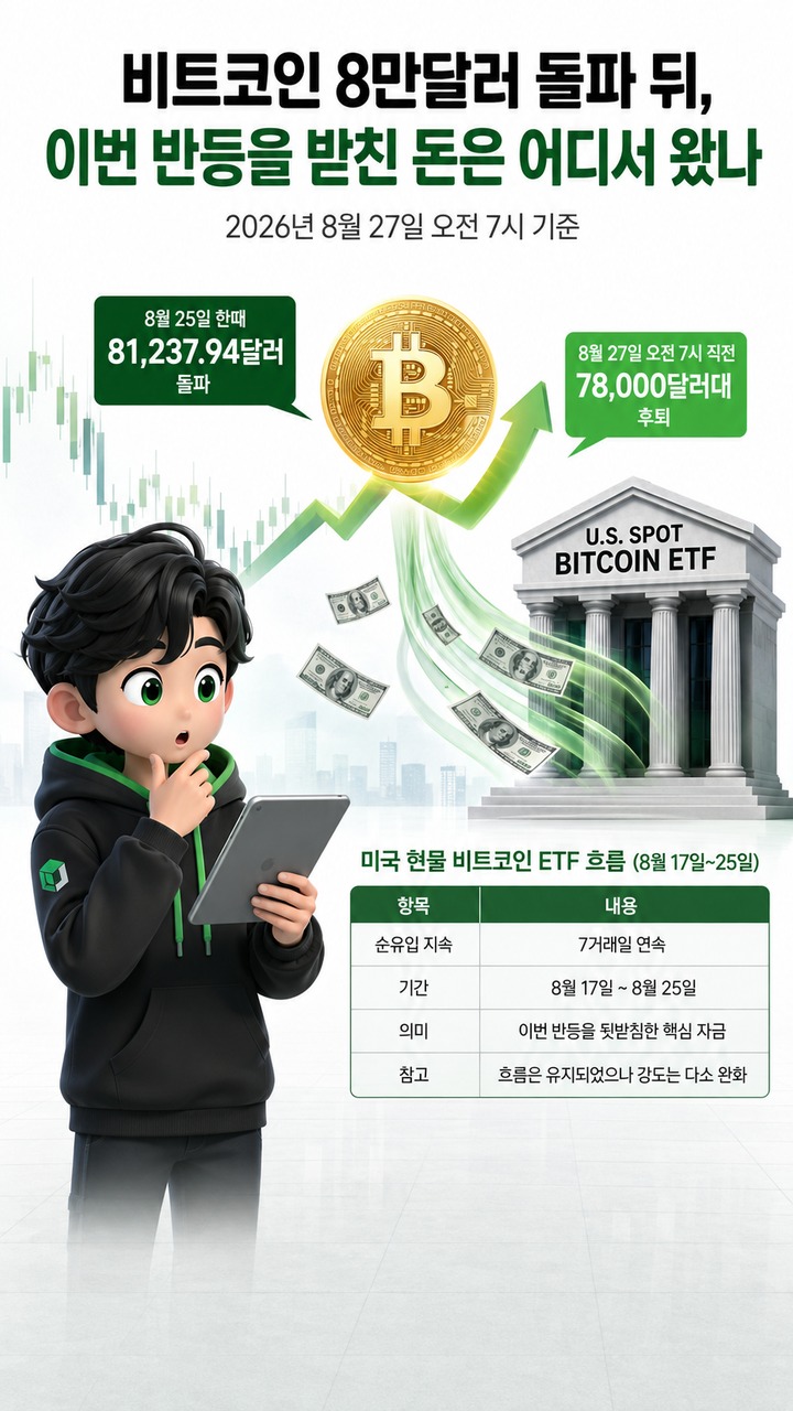 비트코인 8만달러 돌파 뒤, 이번 반등을 받친 돈은 어디서 왔나