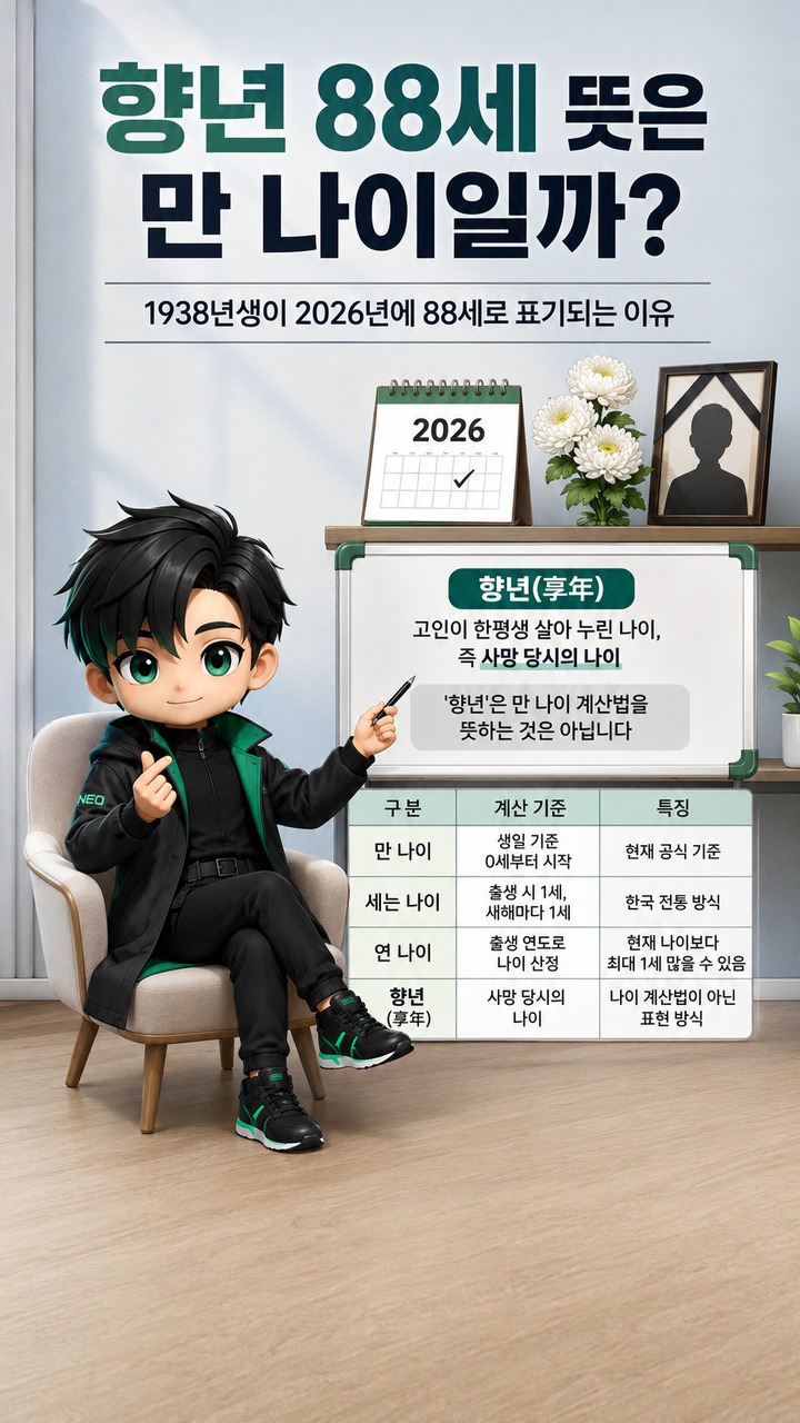 향년 88세 뜻은 만 나이일까? 1938년생이 2026년에 88세로 표기되는 이유