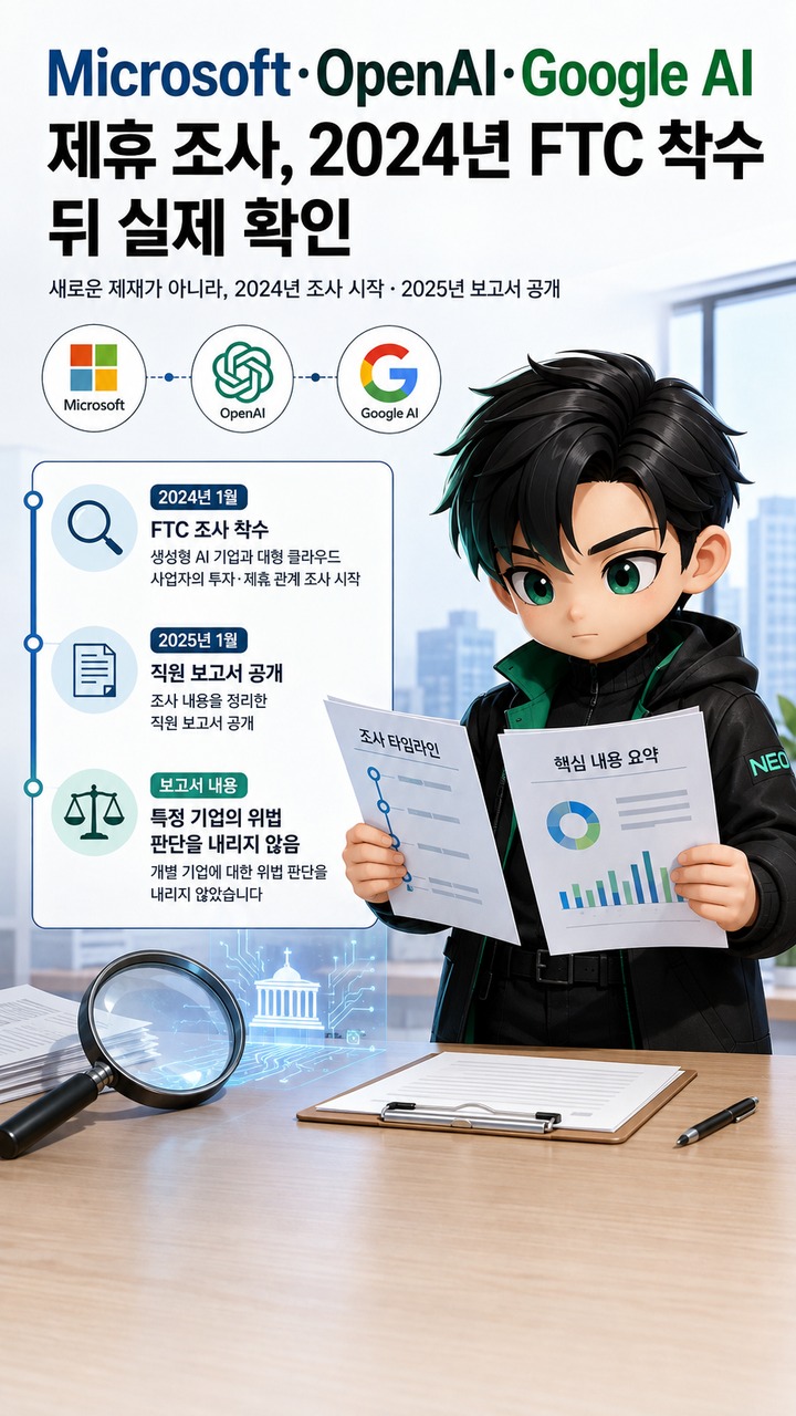 Microsoft·OpenAI·Google AI 제휴 조사, 2024년 FTC 착수 뒤 실제 확인된 결과