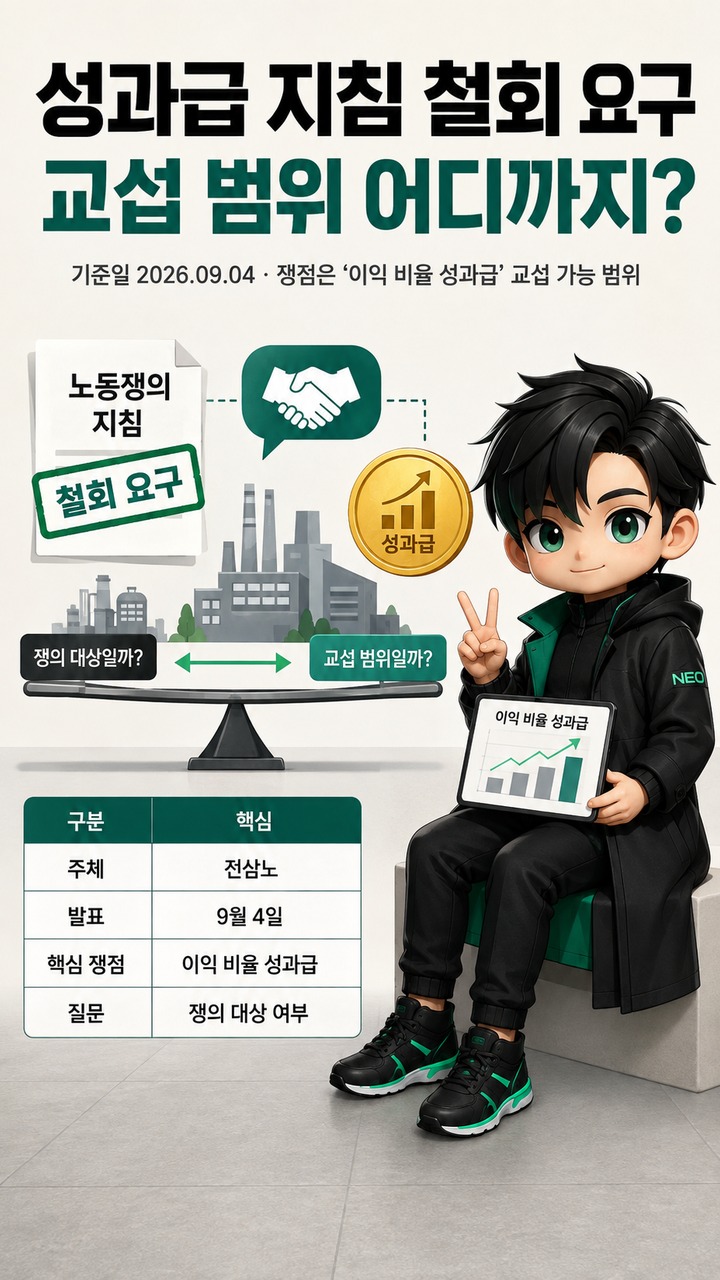 전국삼성전자노동조합, 성과급 노동쟁의 지침 철회 요구…교섭 범위는 어디까지인가