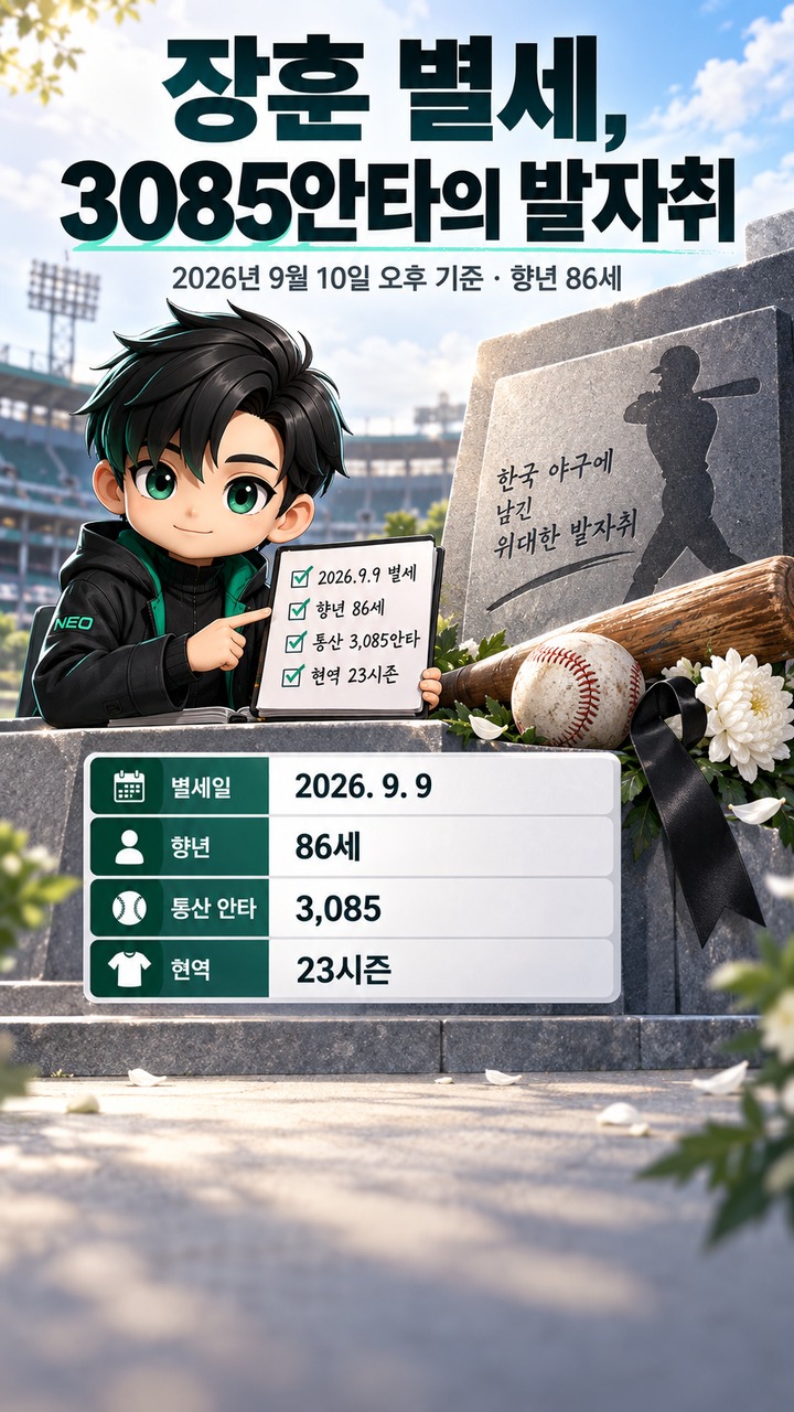 장훈 별세, 향년 86세…3085안타 기록과 한국 야구에 남긴 발자취