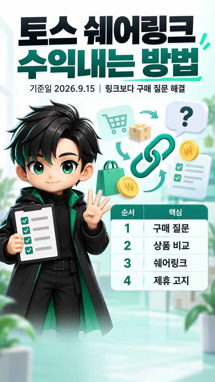 토스 쉐어링크 수익내는 방법# 토스 쉐어링크 수익내는 방법, 링크만 뿌리지 말고 구매 질문부터 해결하세요