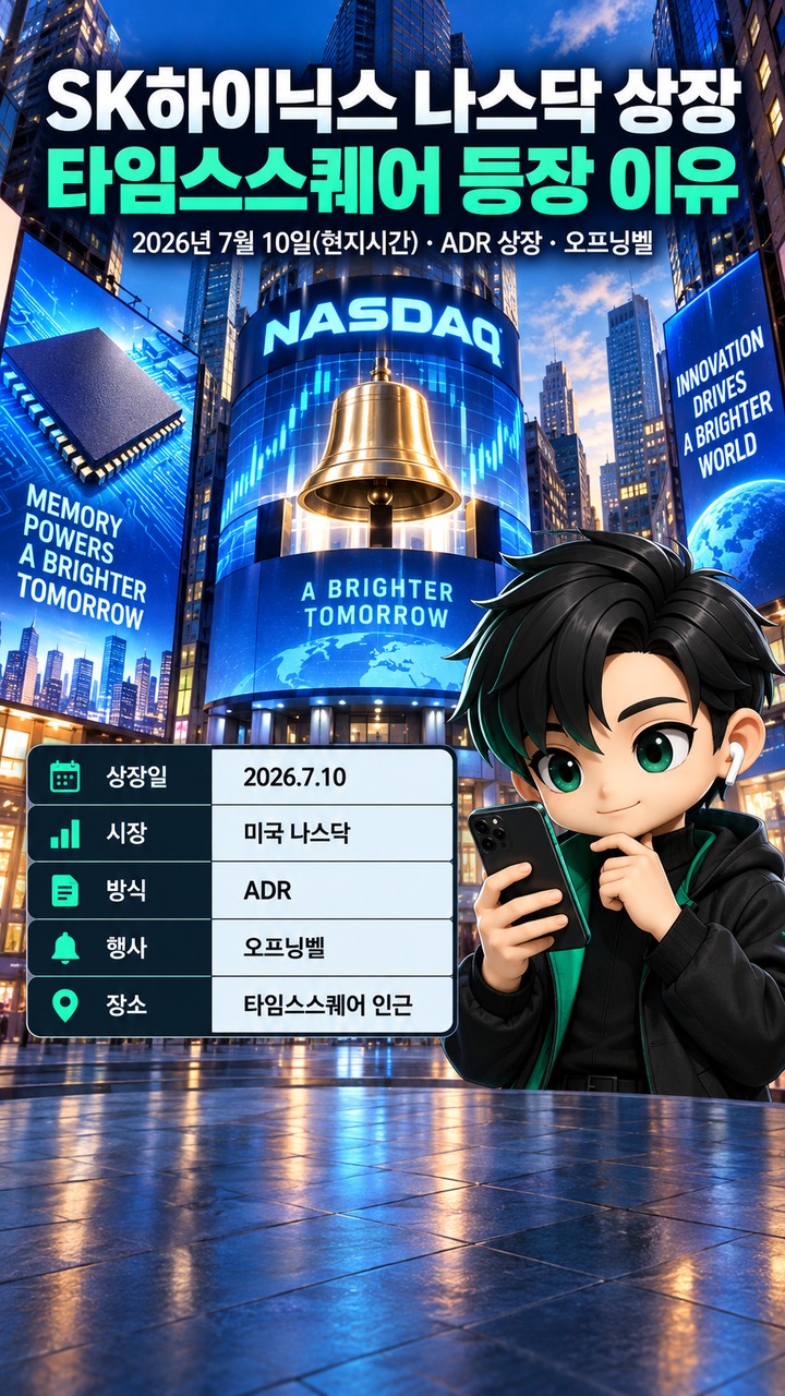 SK하이닉스 나스닥 상장, 뉴욕 타임스스퀘어에 등장한 이유와 달라진 점