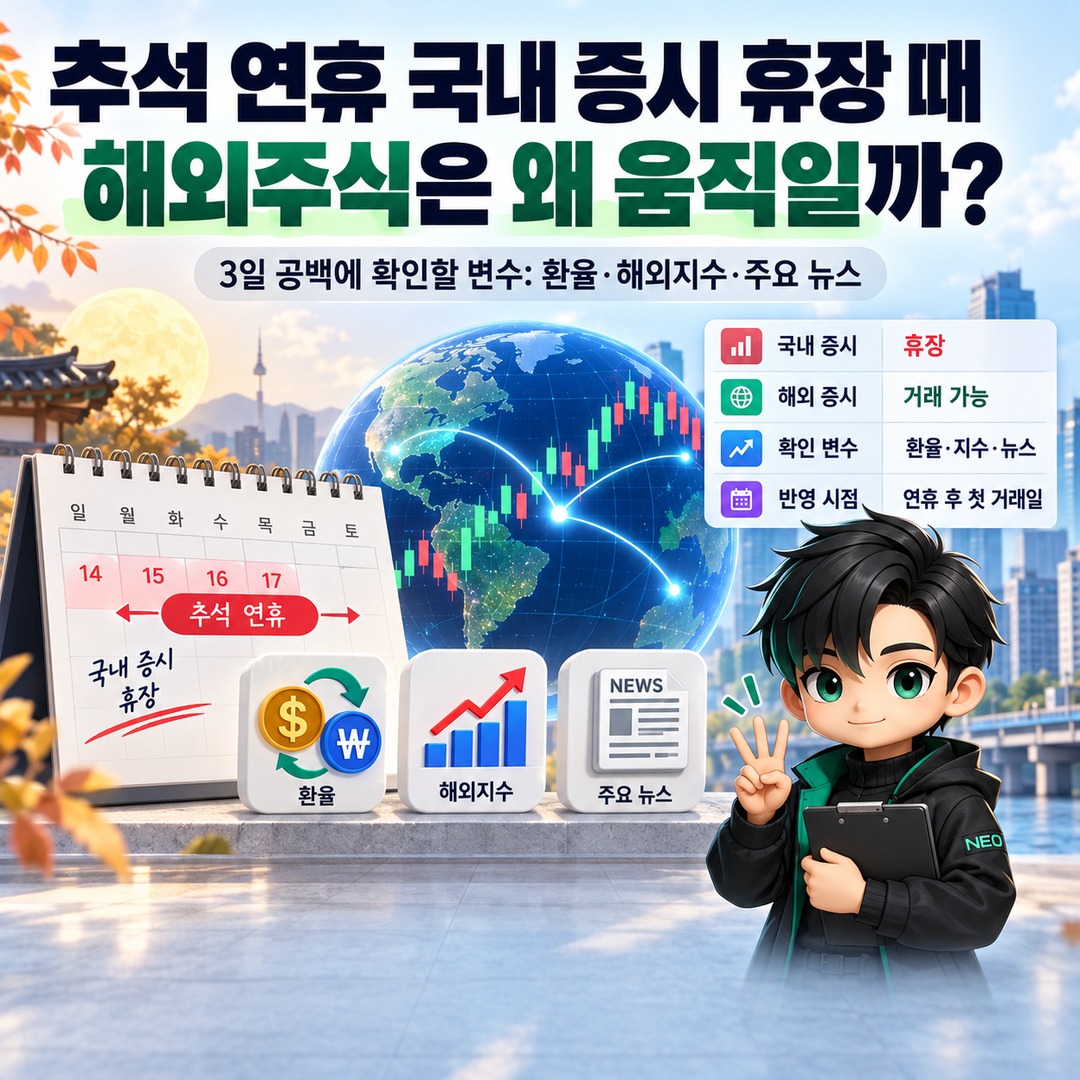 추석 연휴 국내 증시 휴장 때 해외주식은 왜 움직일까? 3일 공백에서 확인할 변수