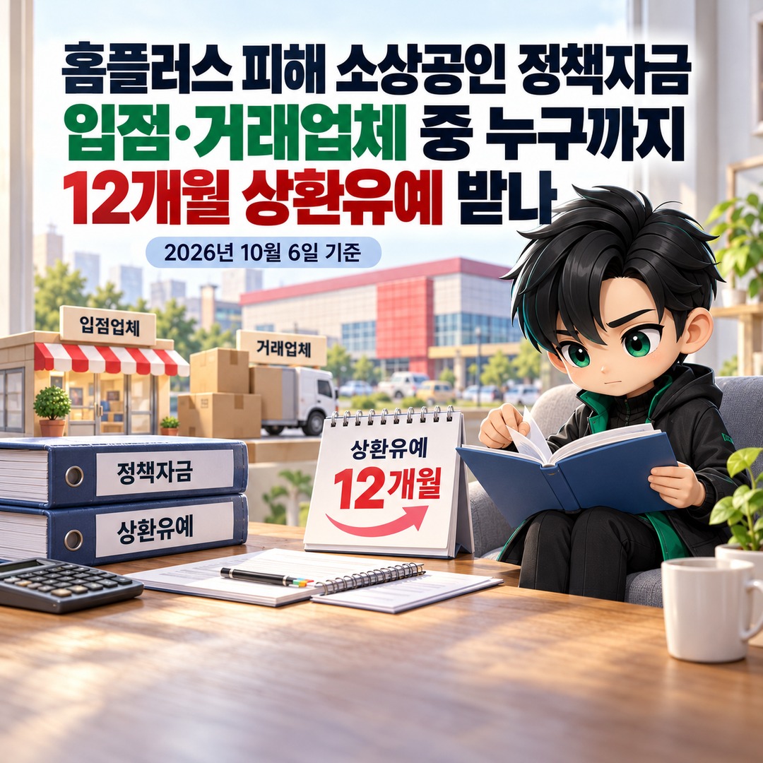 홈플러스 피해 소상공인 정책자금, 입점·거래업체 중 누구까지 12개월 상환유예 받나 핵심 내용 정보형 썸네일