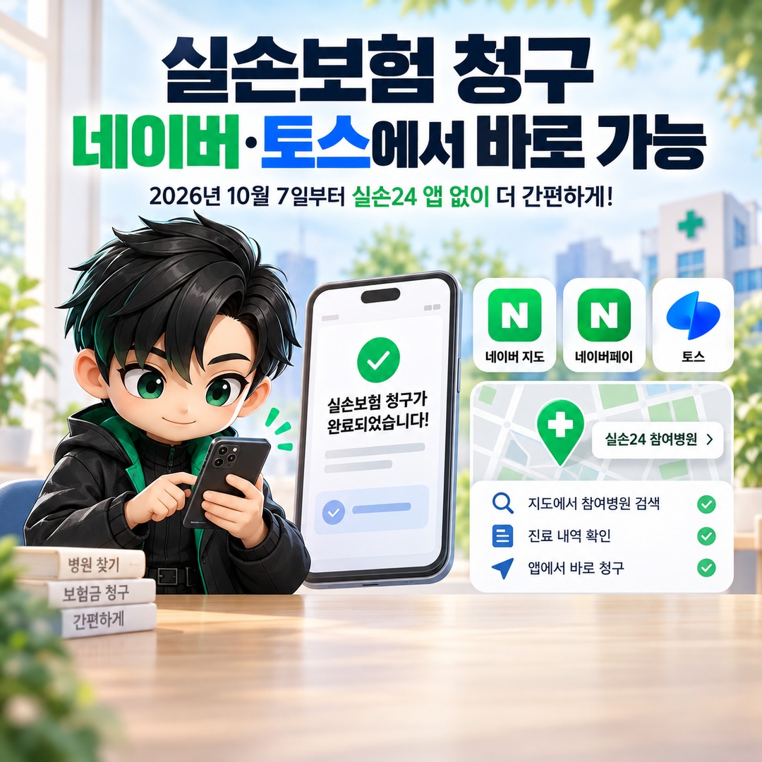 실손보험 청구 네이버·토스에서 바로 가능, 실손24 앱 없이 병원 찾는 방법 핵심 내용 정보형 썸네일