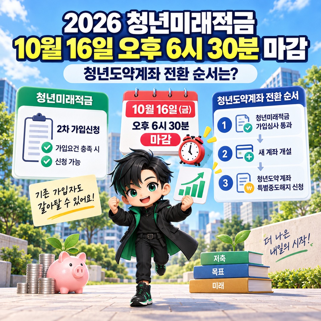 2026 Youth Future Savings Account applications close at 6:30 PM on October 16: What is the procedure for switching from the Youth Leap Account? Informational thumbnail summarizing the key points