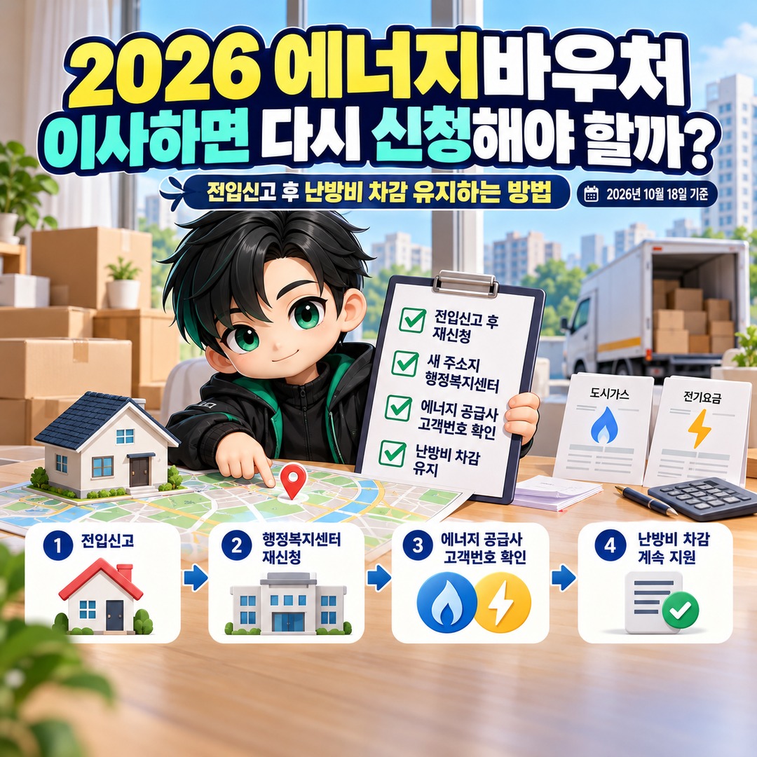 2026 Energy Voucher: Do You Need to Reapply After Moving? Informational thumbnail explaining how to maintain heating bill deductions after registering a change of address