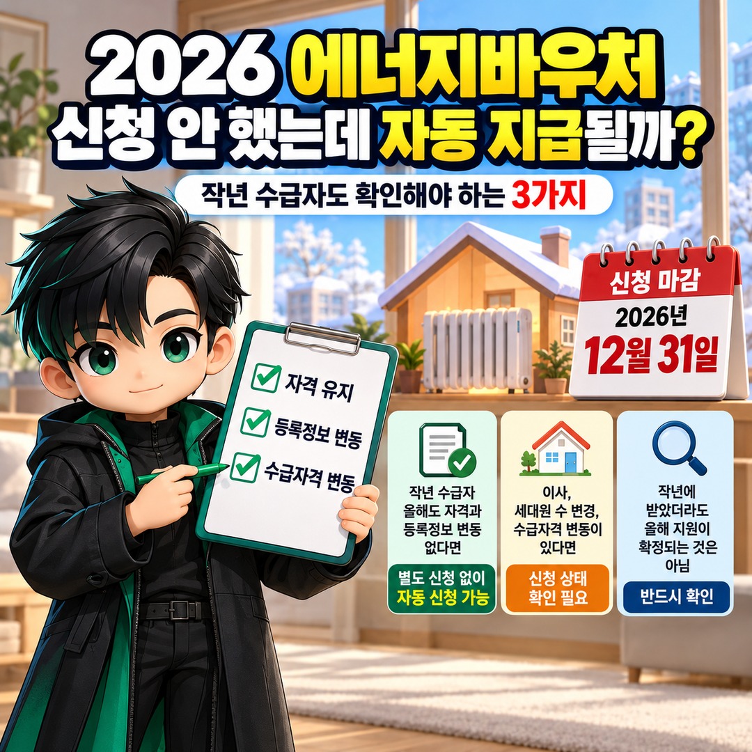 2026 Energy Voucher: Will You Receive It Automatically Without Applying? Informational Thumbnail Highlighting 3 Essential Checks for Last Year's Recipients